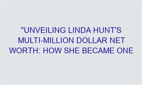 Counting the Dollars: Unveiling Linda Moretti's Net Worth