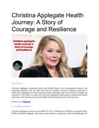 Empowering Women: Christina Applegate's Advocacy