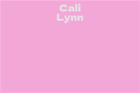 Exploring the Impressive Achievements of Cali Lynn's Career