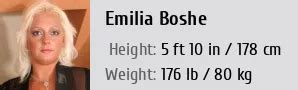 Figure and Body Measurements of Emilia Boshe