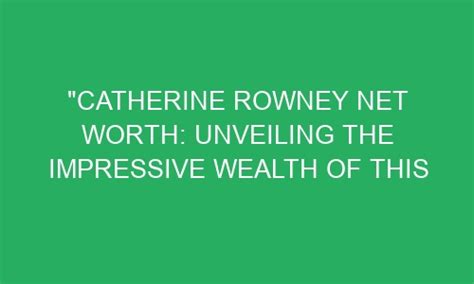 Financial Powerhouse: Unveiling Tiffany's Impressive Wealth
