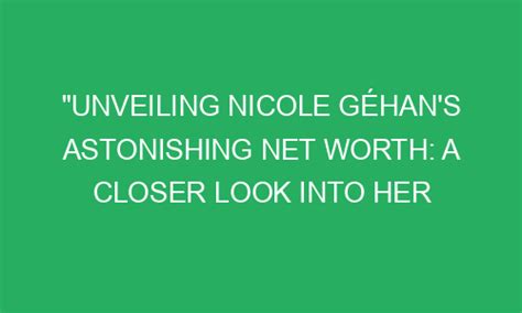 Financial Success: A Closer Look at Nicole Sylvester's Wealth