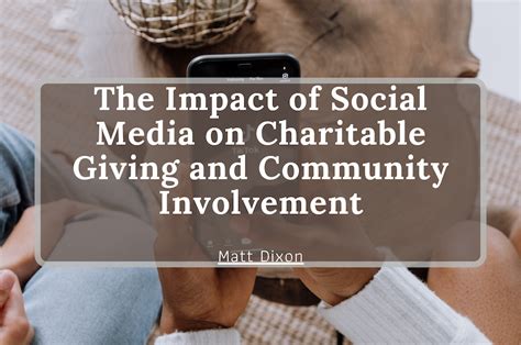 Impact and Philanthropic Involvement