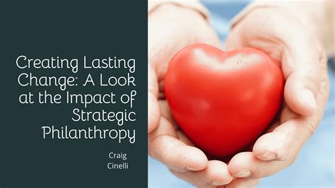 Philanthropic Endeavors: Creating Lasting Change