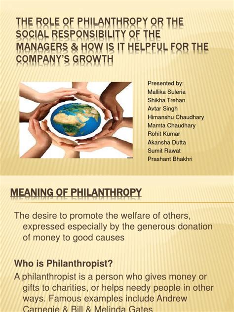 Philanthropy and Social Causes
