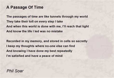 Reflections on the Passage of Time