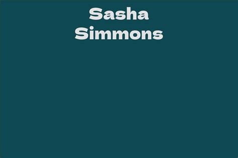 Rising to Prominence: Sasha Simmons' Breakthrough into Hollywood