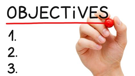 Set Clearly Defined Objectives