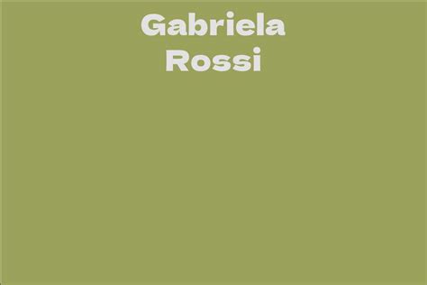 The Inspiring Story of Gabriela Rossi