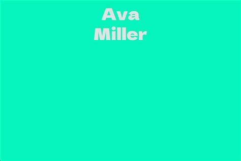 The Journey to Success: Ava Miller's Career Achievements