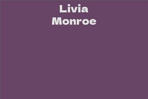 Understanding the Silhouette of Livia Monroe