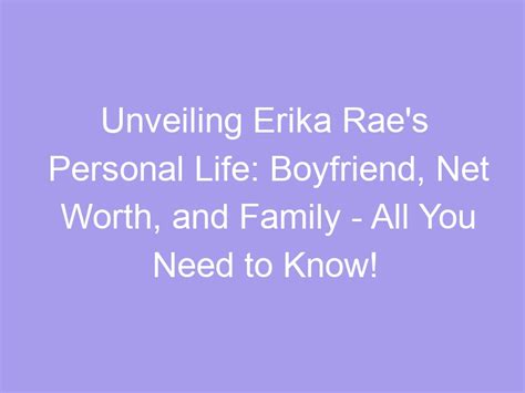 Unveiling Erika Jacobs' Personal Life