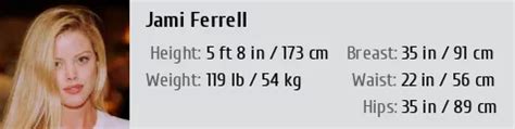 Unveiling Jami Ferrell's physical attributes and body measurements